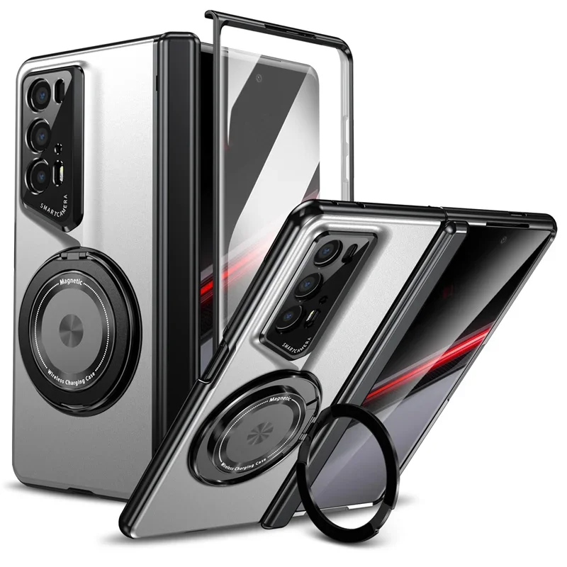 Glass Bed - Luxe scharnierhouder magnetische telefoonhoes voor Honor