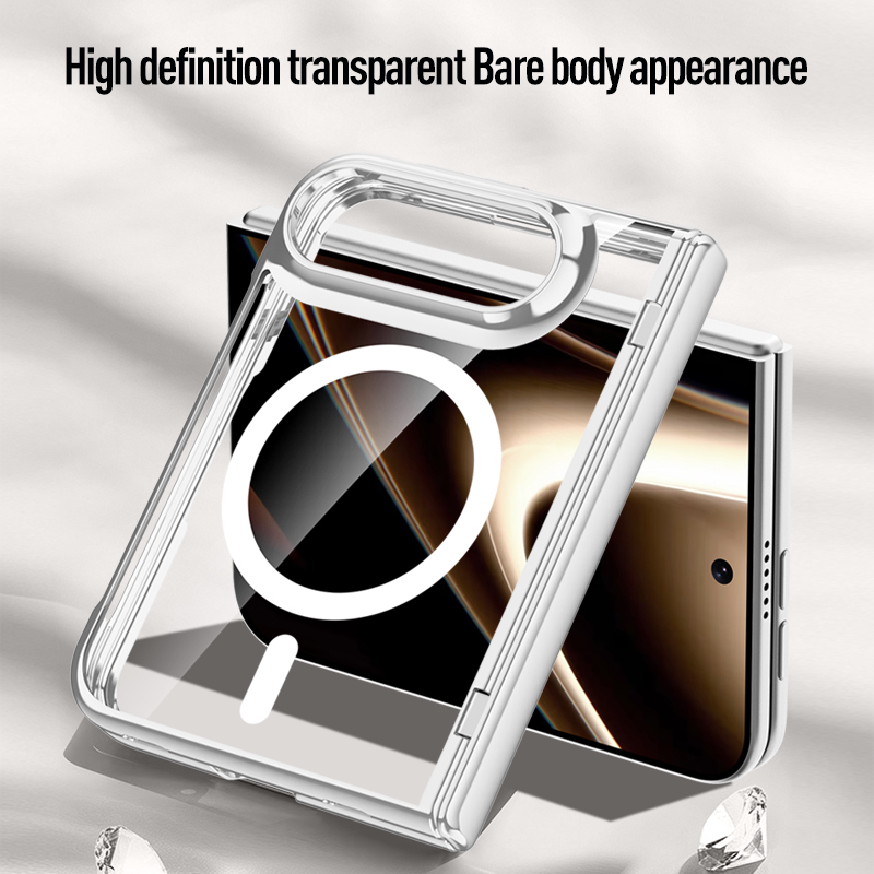 Glass Bed - Luxe transparante magnetische telefoonhoes voor iPhone