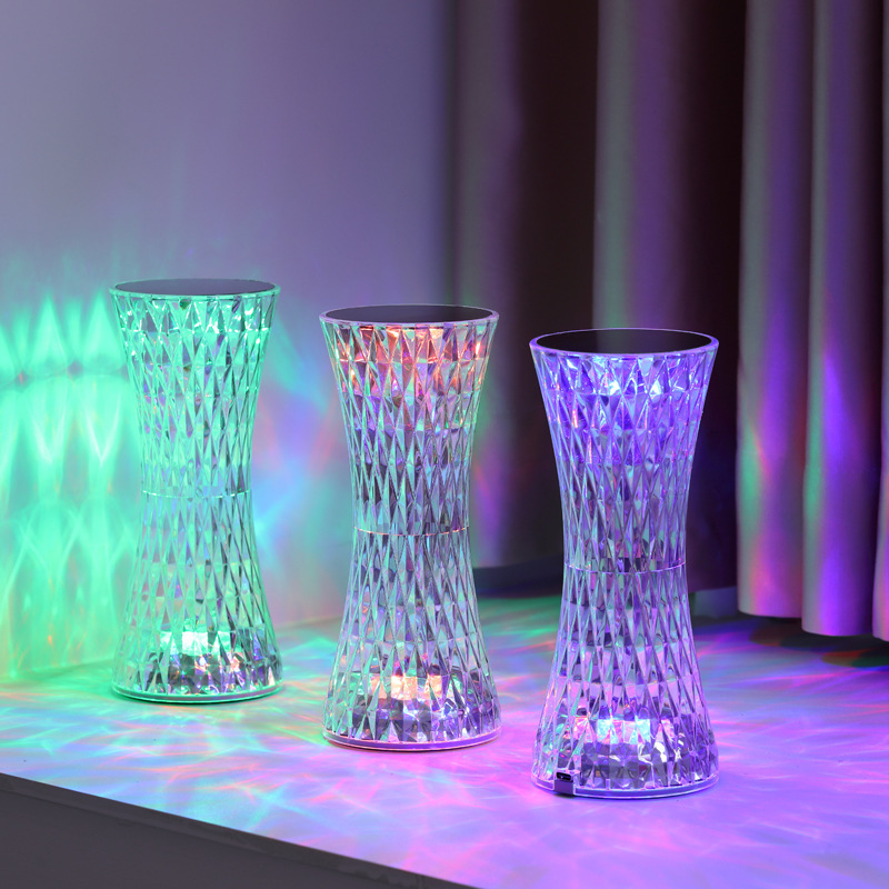 Glass Bed - Kristallen nachtkastjelampen Kerst Acryl Decor Nachtlampjes