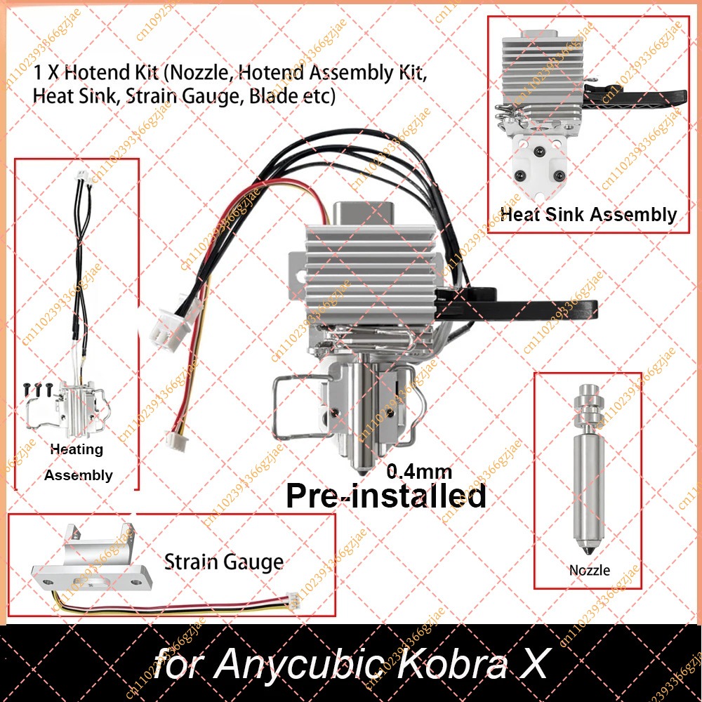 Hotend 0.4Mm - 0,4 mm voorgemonteerde hotend-kit voor Anycubic