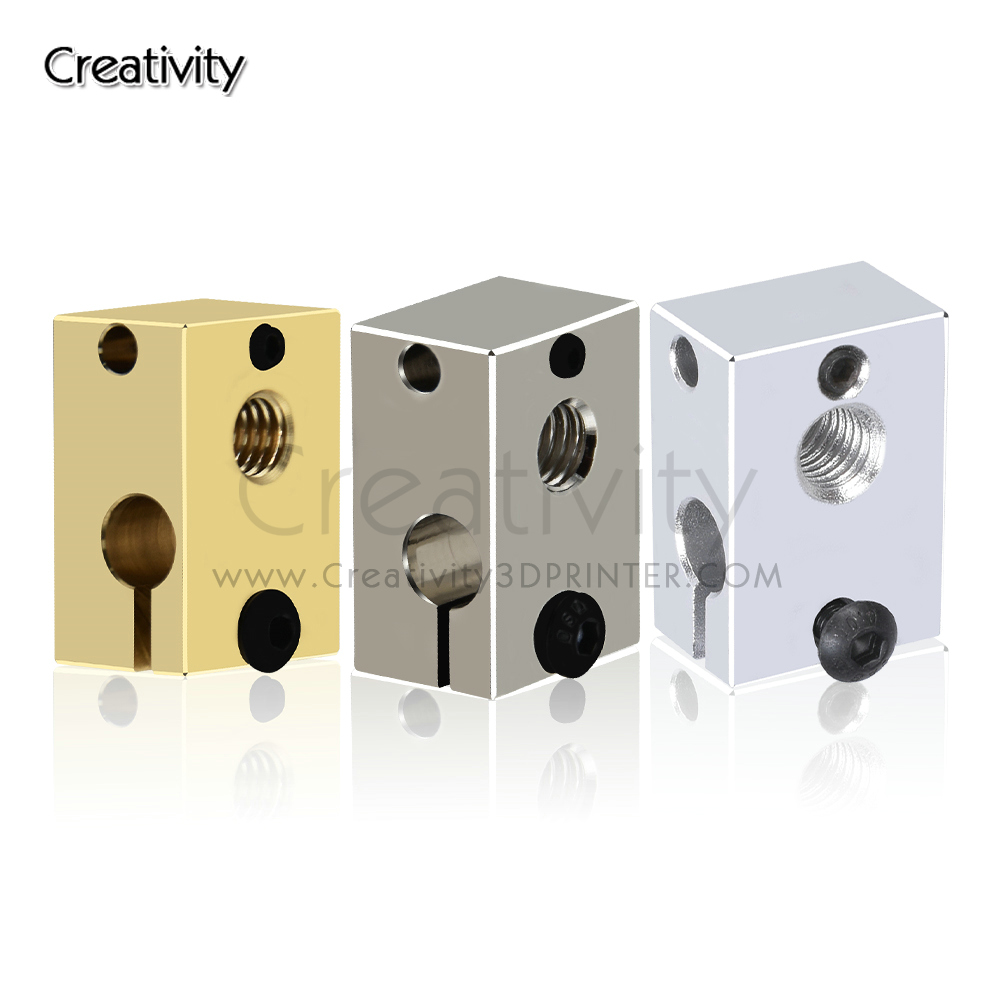 Direct Drive Extruder - Verwarmde blok sok van geplateerd koper