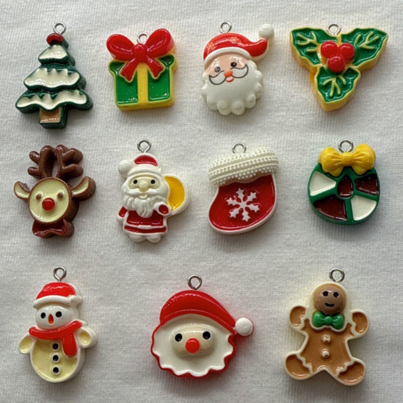 Resin - 10 stuks Kerst Cartoon Serie Harsen