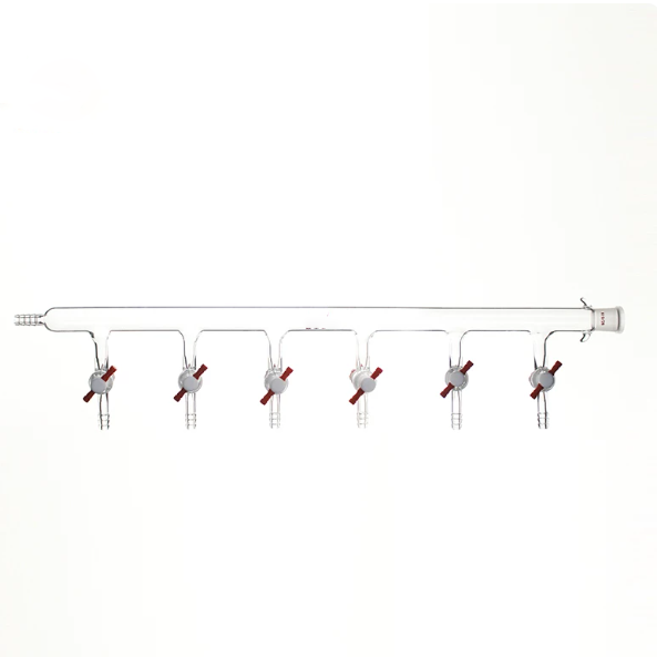 Ptfe Tube - Eenrijige buisvacuüm gasverdeler standaard PTFE deurglas