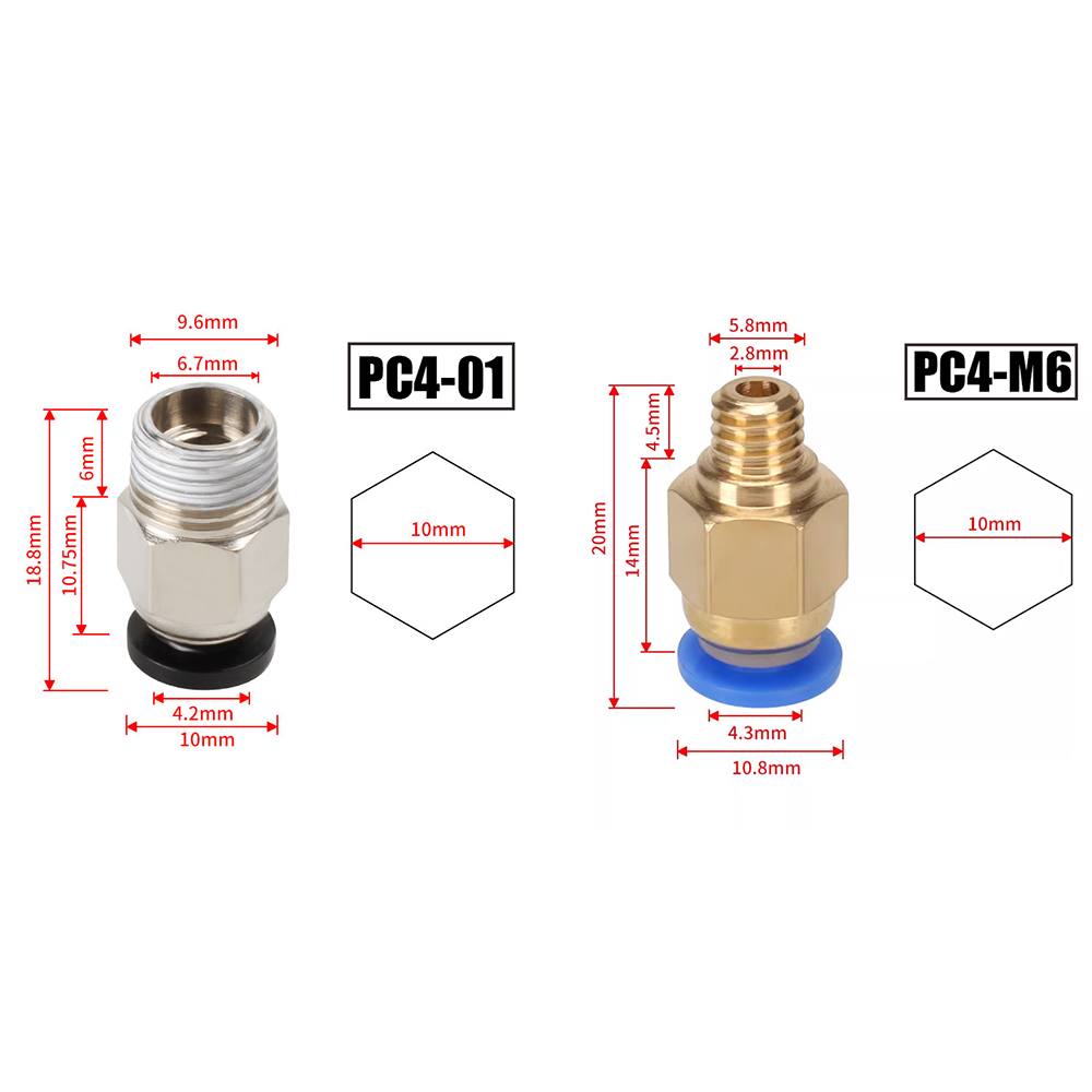 10 stks/partij PC4-M10 Pneumat - Filament 1.75 recensie en prijs