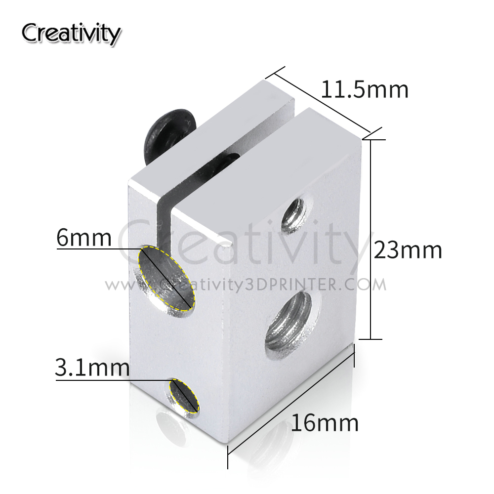 Verwarmde blok sok van geplate - Direct Drive Extruder recensie en prijs