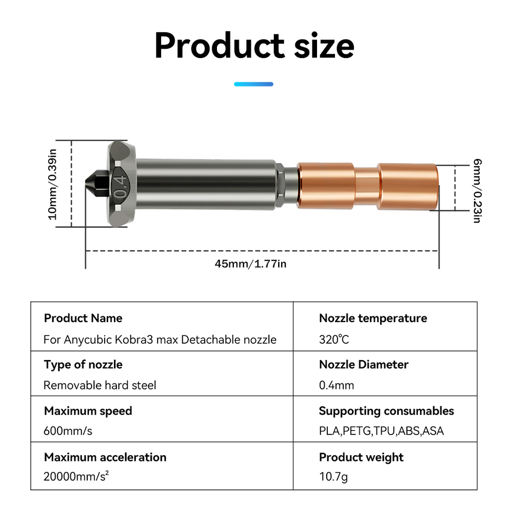 Nieuwe Upgrade Nozzle Voor Any - Hotend 0.4Mm recensie en prijs
