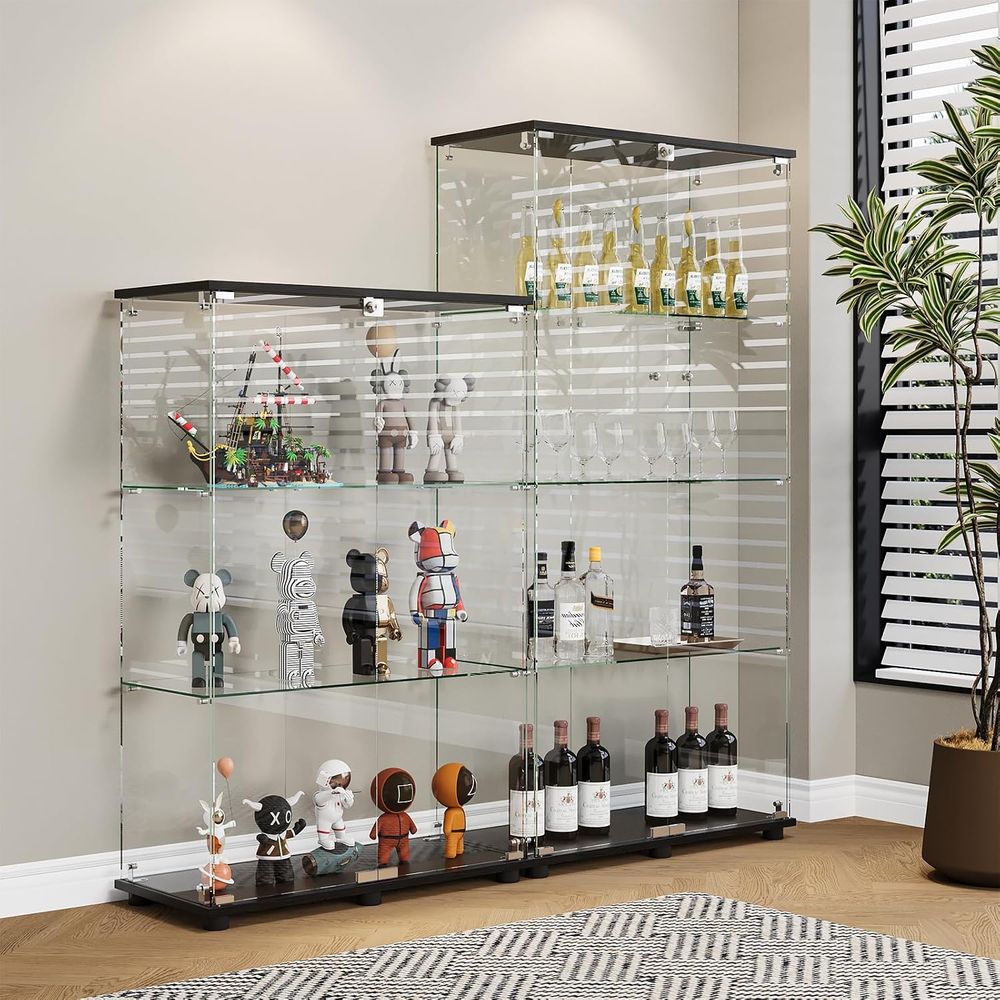 Glazen vitrinekast met 3 plank - Glass Bed recensie en prijs