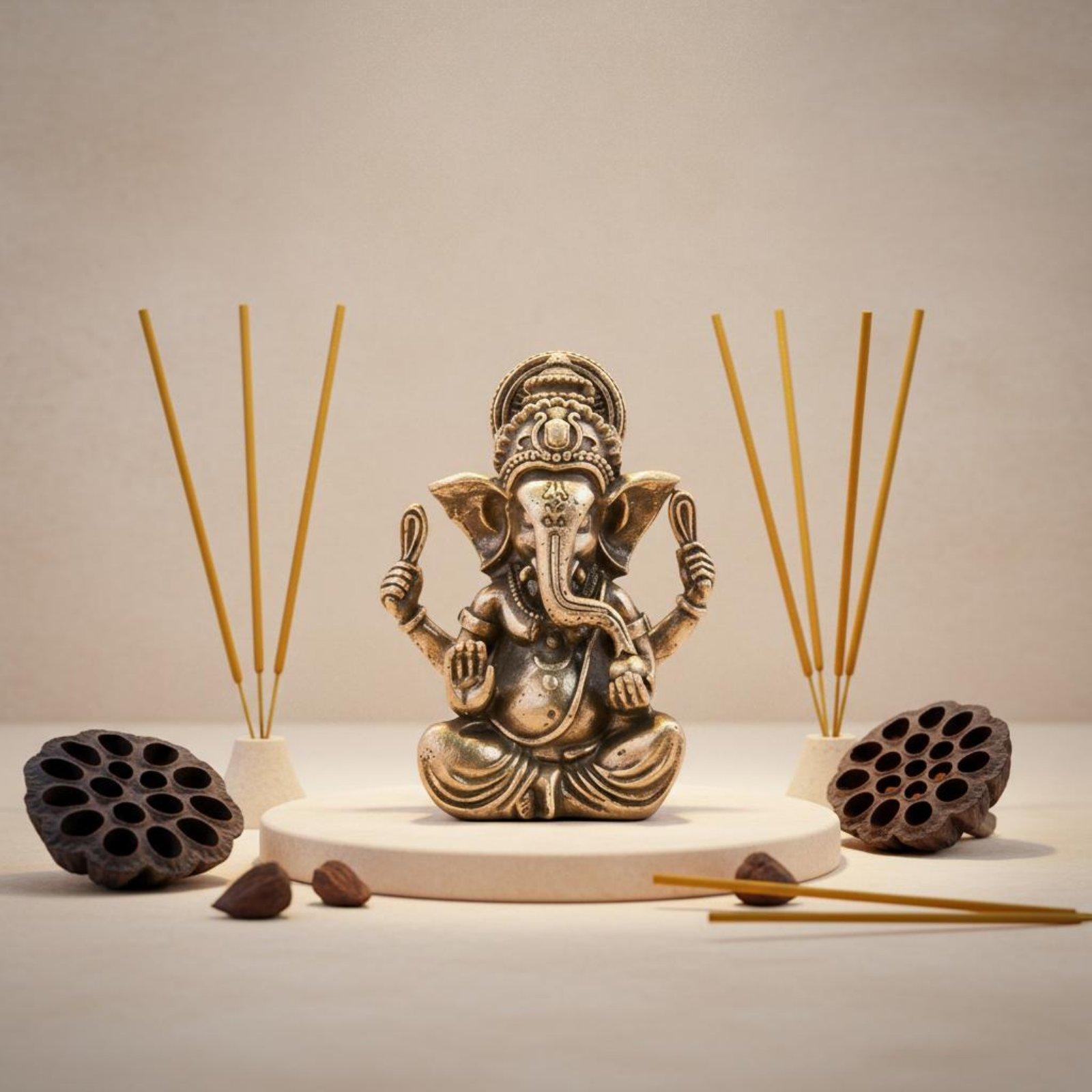 Luxe messing Ganesha-beeldje,  - Resin recensie en prijs